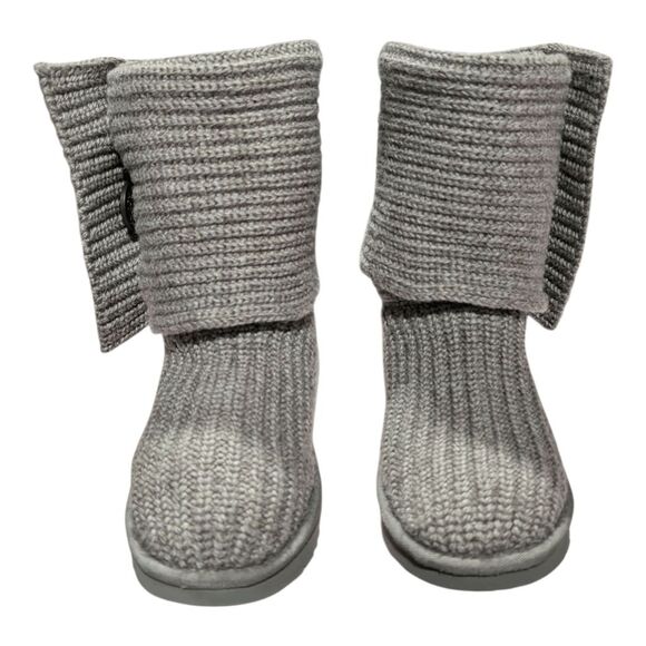 UGG Classic Cardy Knit Winter Boots Size 6 - Picture 4 of 9